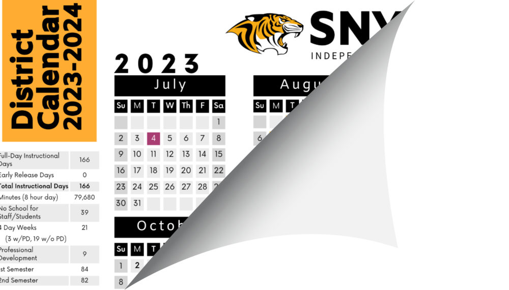 image of a calendar partly revealed