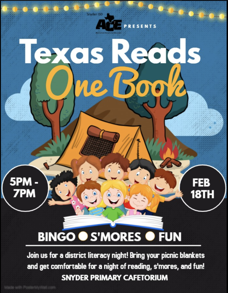 Texas Reads One Book-Sponsored By SISD ACE