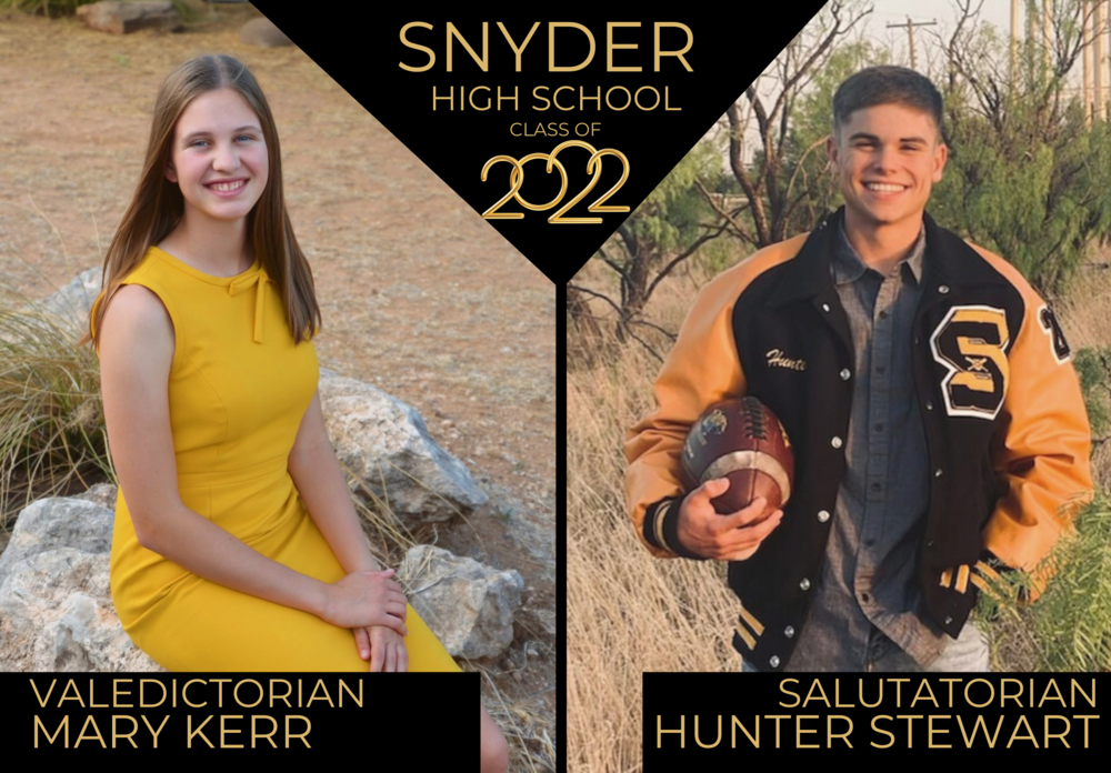 Snyder High School class of 2022 valedictorian and salutatorian photos 