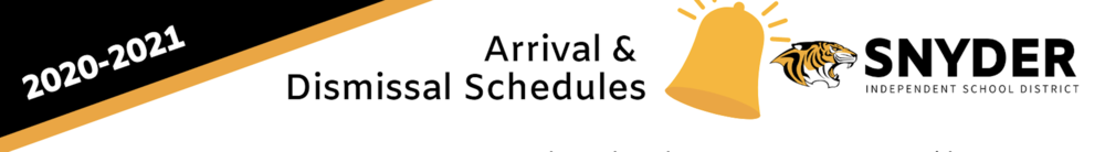 SISD Arrival & Dismissal Schedules