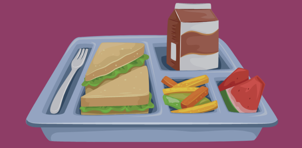 this isi a picture of a school lunch tray