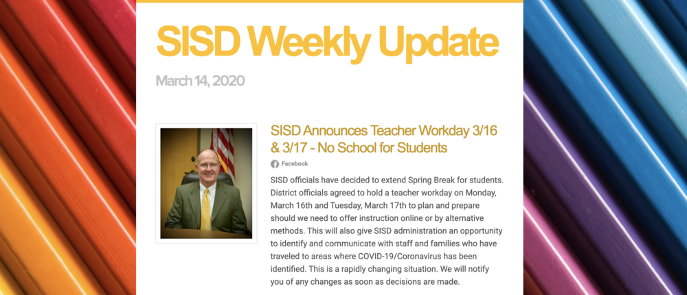 SISD Weekly Update