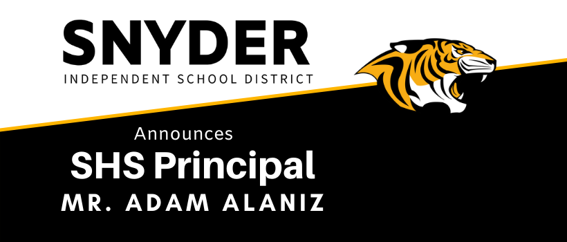 Snyder ISD announces new principal Mr. Adam Alaniz