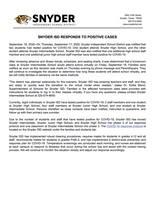 SISD Responds To Positive Cases