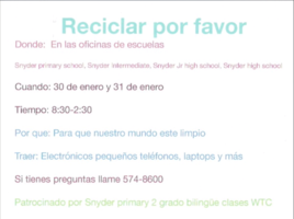 RECICLAJE DE ELECTRÓNICA CON LENGUA DUAL SPS