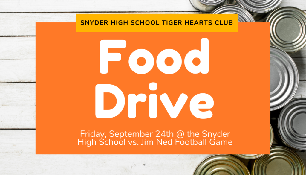 Tiger Hearts Club Food Drive Promo Image