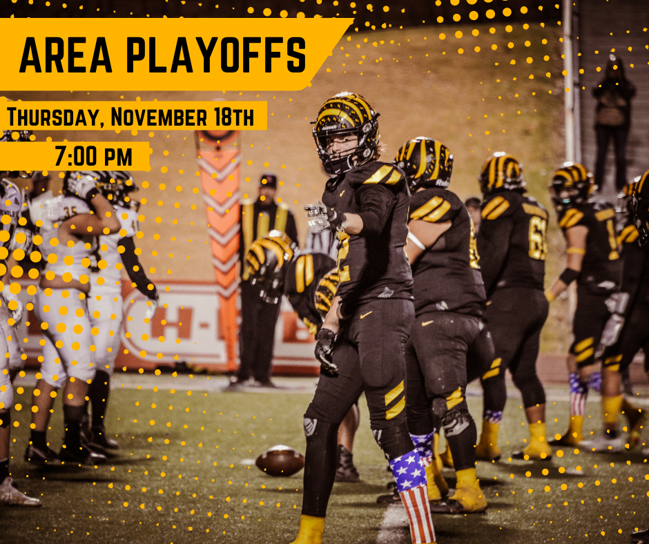 Area Playoffs Thursday November 18th 7pm graphic