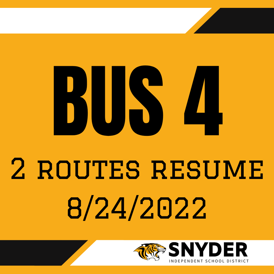 bus 4 two routes resume 8/24/2022