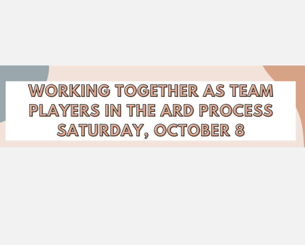 working together as team players in the ard process saturday october 8