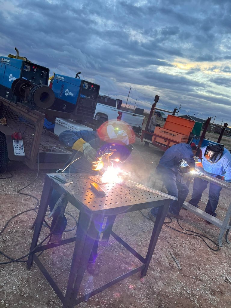 students at welding competition