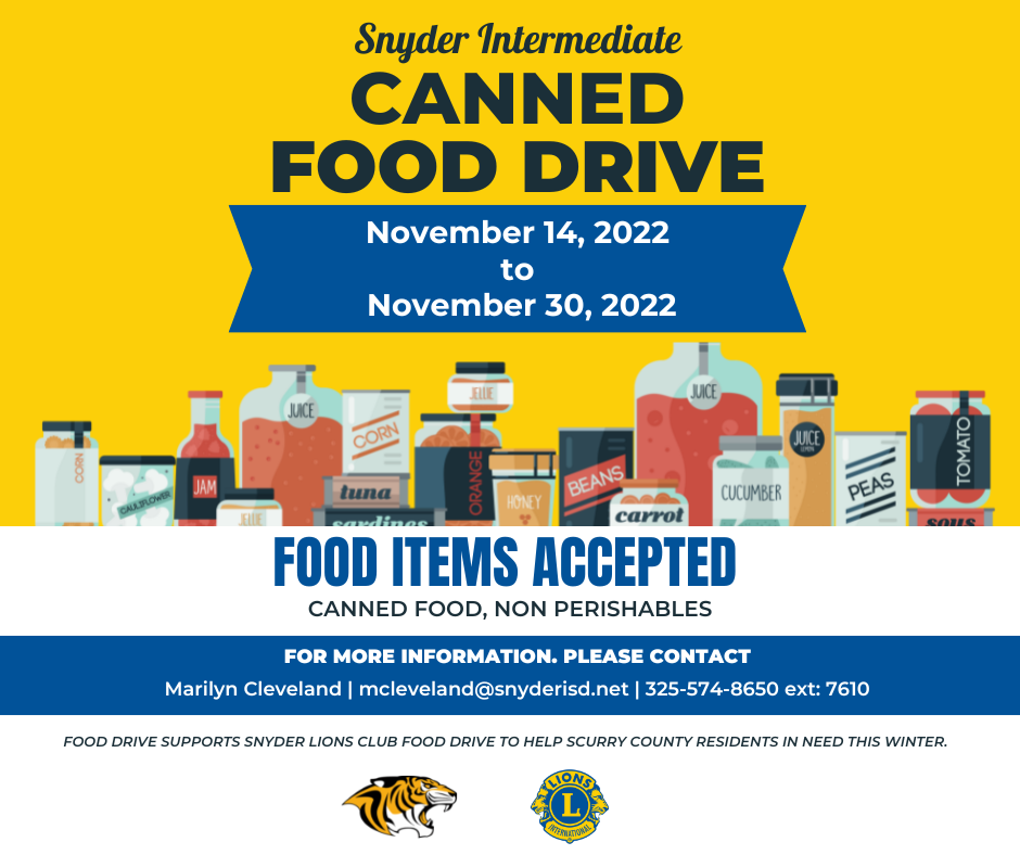 Canned Food Drive Flyer