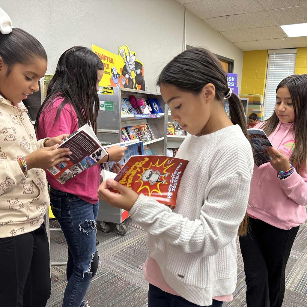 students at book fair