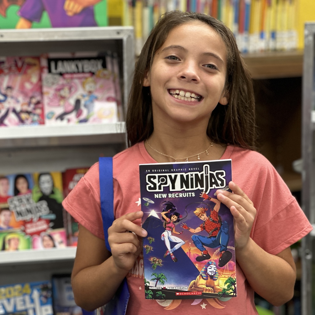 students at book fair